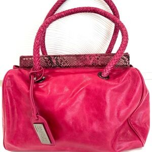 Badgley Mischka pink satchel